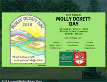 Tablet Screenshot of mollyockettdays.com